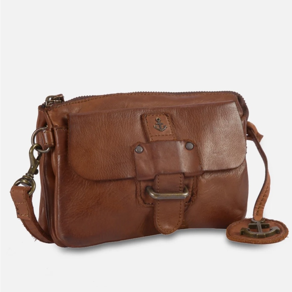 Harbour 2nd Luna Brown Leather Crossbody Bag